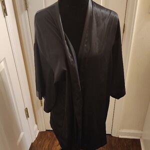 Victoria's Secret Elegant Black Satin Robe